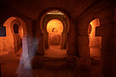 Turkey, Cappadocia, Goreme, Interior of cave church