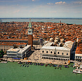 Italy, Venice, Aerial view of St. Marks Square