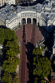 UK, London, Aerial view of Admiralty Arch and The Mall