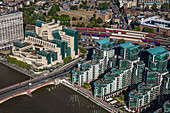 UK, London, Aerial view of Vauxhall