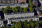 UK, London, Aerial view of Onslow Gardens