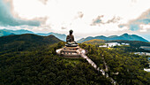 View of Tian Tan Buddha at Po Lin Monastery