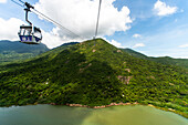 Cable Car moving towards Lantau Island