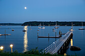 Harbor at Night, Oyster Bay, New York, USA