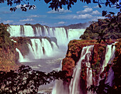 Argentina, Misiones Province, Iguacu National Park, Scenic view of Iguacu Falls