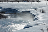 USA, Idaho, Stanley, Winter view of Salmon River