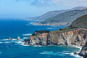 Usa, California, Big Sur, Pacific Ocean coastline with rocky cliffs
