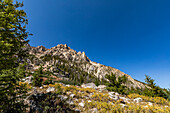 USA, Idaho, Stanley, Sawtooth Mountains near Sun Valley