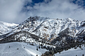 USA, Idaho, Ketchum, Mountain landscape in winter