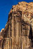 United States, Utah, Escalante, Color striations in sandstone cliffs