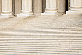 USA, DC, Washington, Columns and stairs of US Supreme Court