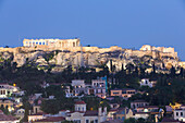 Abend, die Akropolis, UNESCO-Weltkulturerbe, Athen, Griechenland, Europa