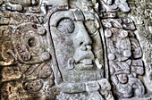 Kinich Ahau, Stone Sun Faces, Mayan Ruins, Kohunlich Archaeological Zone, Quintana Roo, Mexico, North America