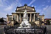 Konzerthaus Berlin Concert Hall and Schiller monument, Gendarmen Square, Unter den Linden, Berlin, Germany, Europe