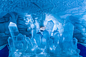 Ice sculptures in the Glacier paradise, Little paradise, Zermatt, Valais, Switzerland, Europe