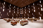 Interior of the Maraya Concert Hall, Al Ula, Kingdom of Saudi Arabia, Middle East