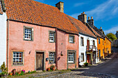 Colourful houses, Culross, Fife, Scotland, United Kingdom, Europe