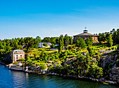 Festung Fredriksborg, Erhöhte Ansicht, Stockholm, Stockholms län, Schweden, Skandinavien, Europa