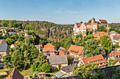 View over Hohnstein, Saxon Switzerland, Saxony, Germany