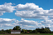 Weiße Wolken, Palmenhaus, Gartenreich Dessau-Wörlitz, Wörlitzer Park, Unesco-Welterbe, Wörlitz, Sachsen-Anhalt, Deutschland