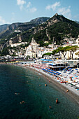 Amalfi view, Costiera Amalfitana, UNESCO World Heritage Site, Campania, Italy, Europe