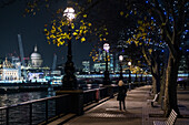 South Bank bei Nacht, London, England, Vereinigtes Königreich, Europa