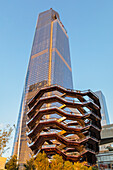 The Vessel, artwork structure designed by British Architect Thomas Heatherwick, Hudson Yards, New York City, New York State, United States of America, North America