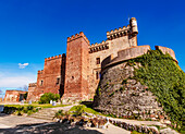 Schloss Castelldefels, eine Grenzfestung in der Stadt Castelldefels, in der Nähe von Barcelona, Katalonien, Spanien, Europa