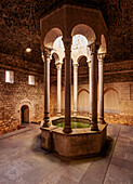 Arab Baths, interior, Old Town, Girona (Gerona), Catalonia, Spain, Europe