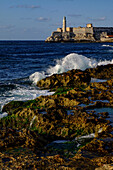 Morro Castle and lighthouse guard the entrance to Havana Bay, Havana, Cuba, West Indies, Central America