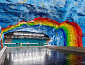 Metrostation Stadion, Stockholm, Stockholms län, Schweden, Skandinavien, Europa
