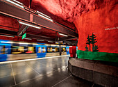 Metrostation Solna Centrum, Stockholm, Stockholms län, Schweden, Skandinavien, Europa
