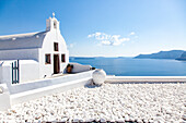 Traditionelle griechische Architektur in Oia, Santorini (Thira), Kykladen, griechische Inseln, Griechenland, Europa
