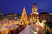 The Magic of Christmas market on Gendarmenmarkt square, Schauspielhaus theatre, Berl Germany
