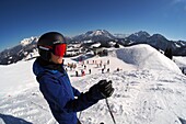 Ski resort of Fieberbrunn, winter in Tyrol, Austria