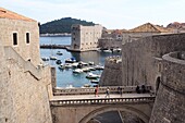 Old Port of Dubrovnik from Ploce Gate, South Dalmatia, Croatian Adriatic Coast, Croatia
