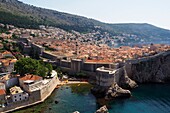 Blick von der Lovrijenac-Festung auf die Altstadt, Dubrovnik, Süd-Dalmatien, Kroatische Adriaküste, Kroatien