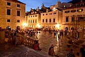 Platz der Loggia, Altstadt von Dubrovnik, Süd-Dalmatien, Kroatische Adriaküste, Kroatien