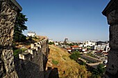 Blick von der Festung Kale auf die Hauptstadt Skopje, Nordmazedonien