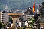 Lebensbrunnen, Hauptstadt Skopje, Nordmazedonien