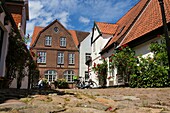 In der Altstadt von Husum, Nordfriesland, Nordseeküste, Schleswig-Holstein