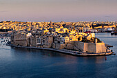 Blick auf das malerische Birgu, Valletta, Malta, Europa