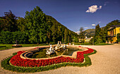 Brunnen vor der Kaiservilla, Kaiserpark in Bad Ischl, Oberösterreich, Österreich
