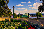 Belevedere in the Kurpark, view of Beethoven Temple and old town, Baden near Vienna, Lower Austria, Austria