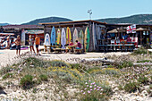 Spiaggia Porto Liscia, Surfer Strand, Sardinien, Mittelmeer, Italien, Europa,