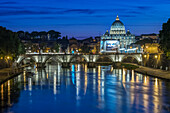 Italy, Rome, Twilight Tiber River