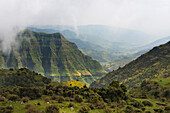 Simien Mountain im Morgennebel, Äthiopien