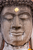 Statue Gesicht im Ayutthaya Historical Park, Thailand