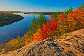 Canada, Ontario, Sudbury. Lake Laurentian Conservation Area in autumn.