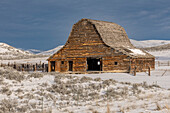Scheune im Winter, Montana